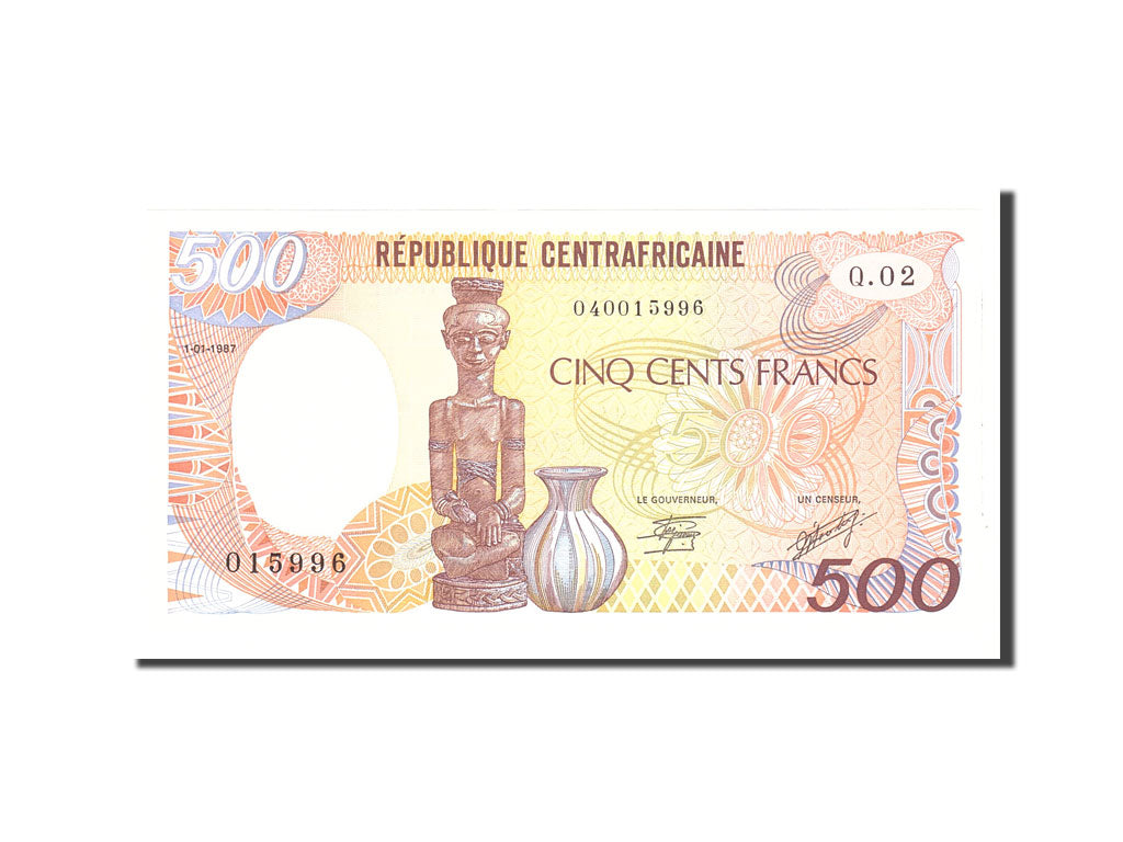 Banknote, Central African Republic, 500 Francs, 1987, 1987-01-01, KM:14c