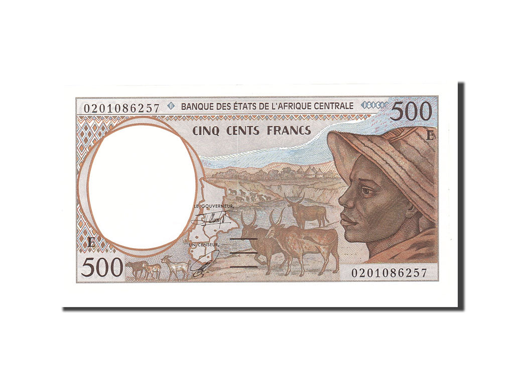 Banknote, Central African States, 500 Francs, 2002, Undated, KM:201Eh