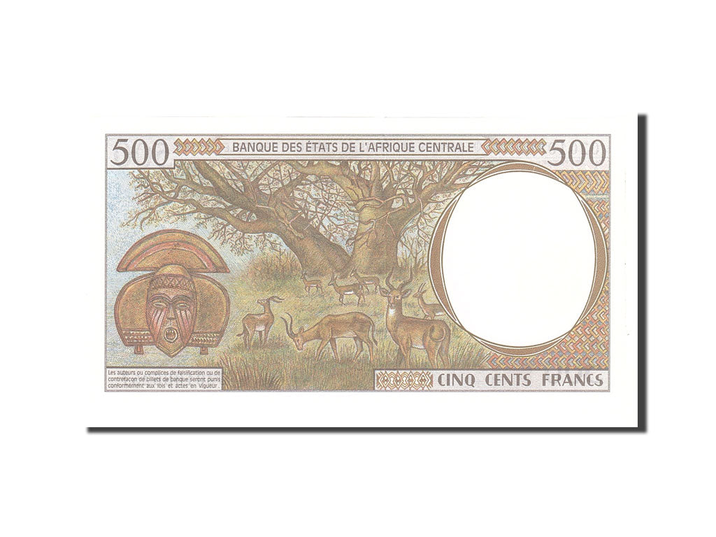 Banknote, Central African States, 500 Francs, 2002, Undated, KM:201Eh