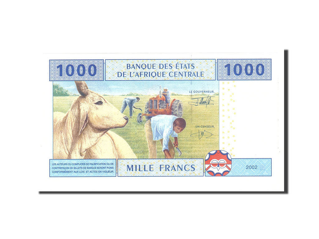 Central African States, Gabon, 1000 Francs, 2002, KM:407A, UNC(65-70)