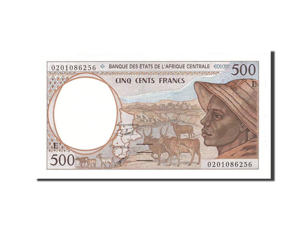 Banknote, Central African States, 500 Francs, 2002, Undated, KM:201Eh