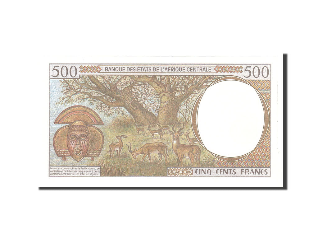 Banknote, Central African States, 500 Francs, 2002, Undated, KM:201Eh