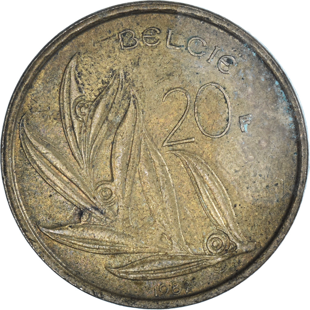 Moneta, Belgia, 20 Francs, 20 Frank, 1989