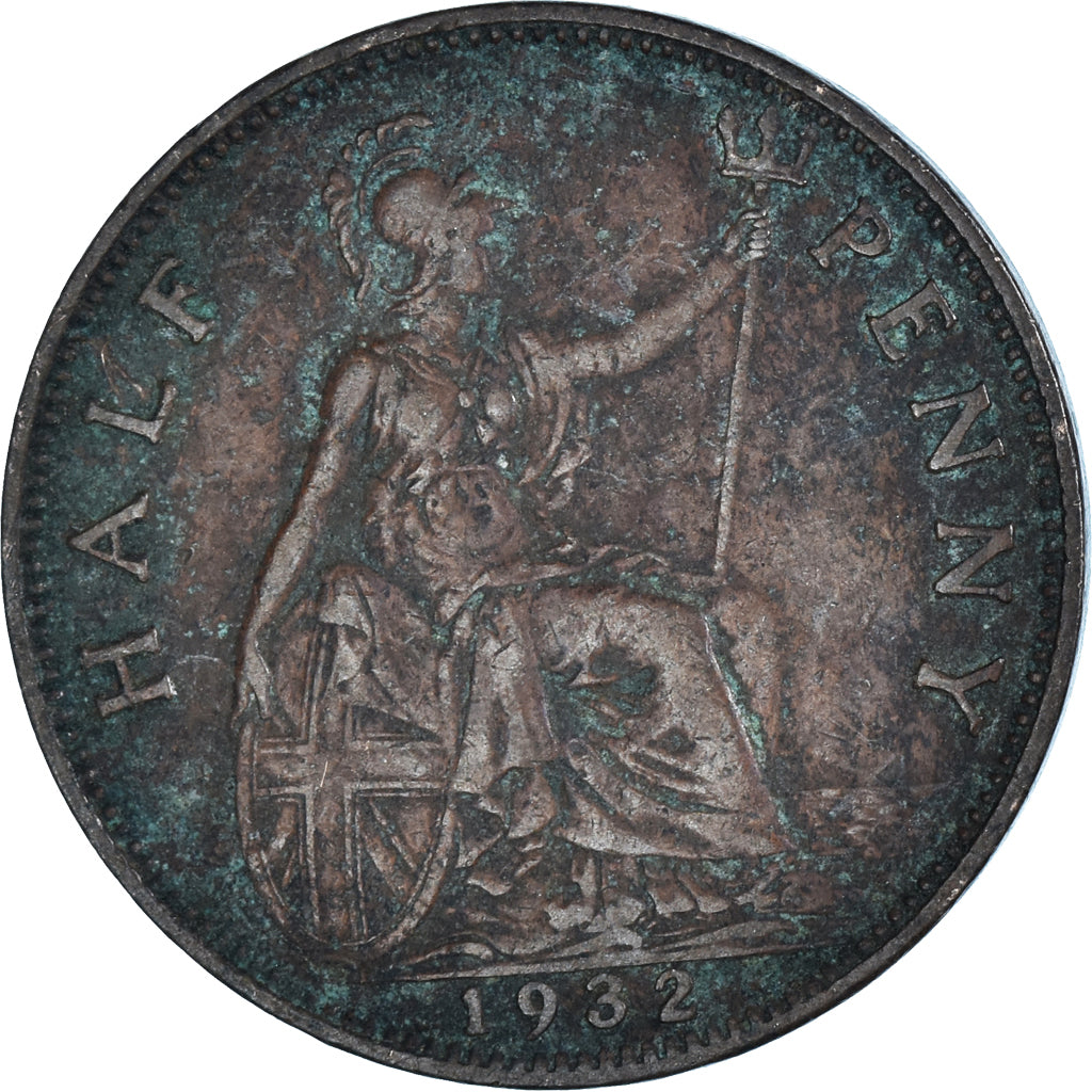 Moneda, Gran Bretaña, 1/2 Penny, 1932