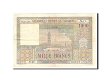 Morocco, 1000 Francs, 1952, KM:47, 1952-12-10, VF(20-25)