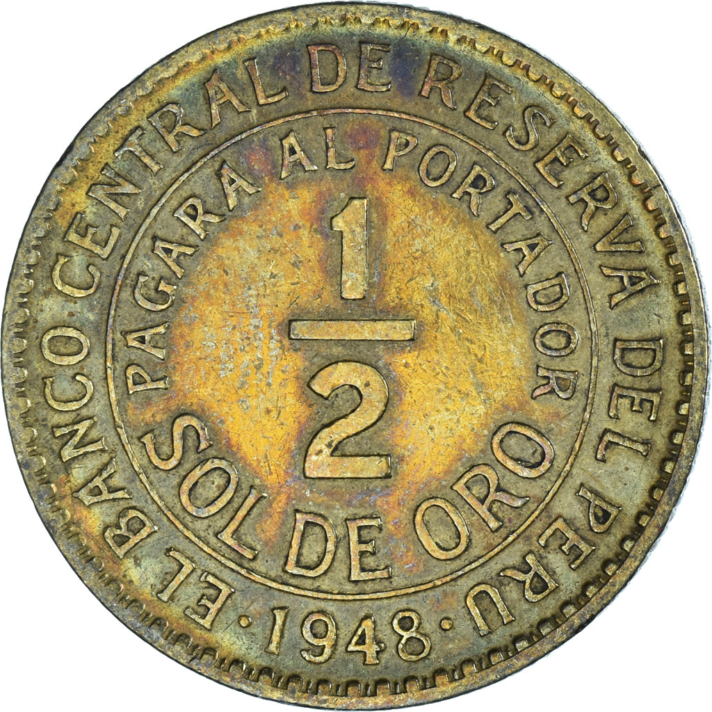Moeda, Peru, 1/2 Sol, 1948