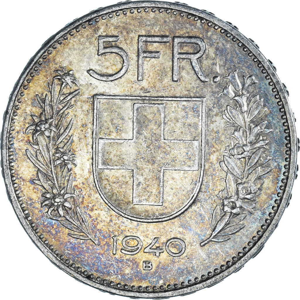 Munten, Zwitserland, 5 Francs, 1940
