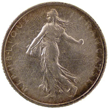 FRANCE, Semeuse, Franc, 1919, Paris, KM #844.1, MS(60-62), Silver, 23, Gadoury..