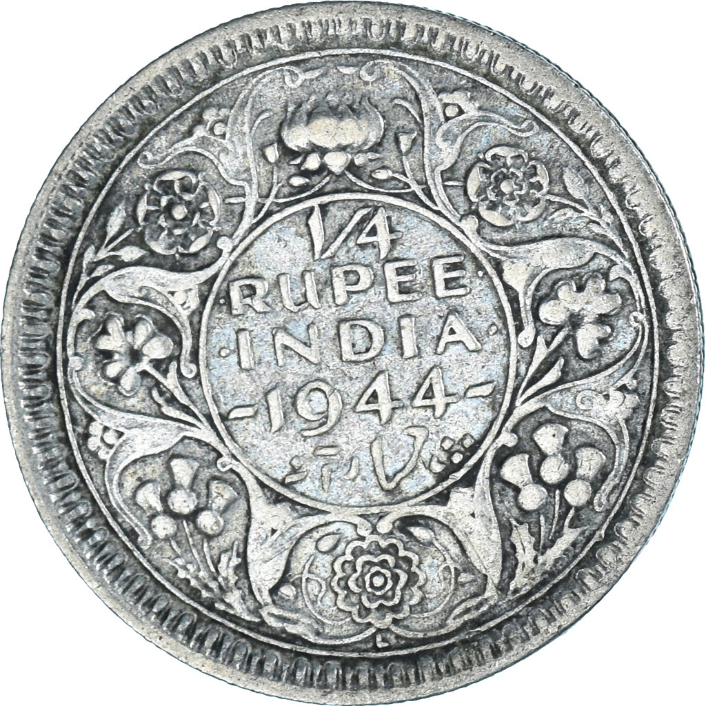 Munten, India, 1/4 Rupee, 1944