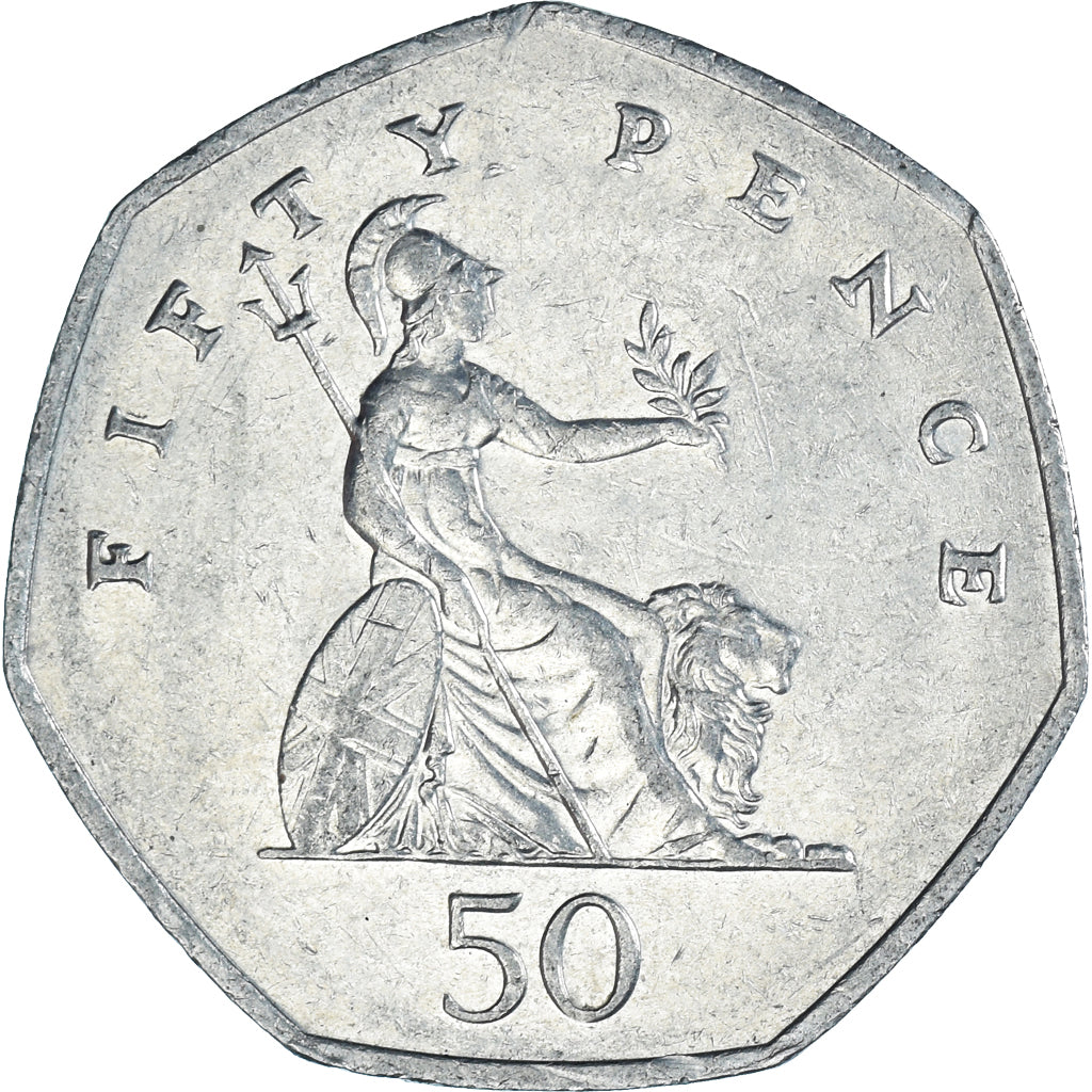 Moeda, Grã-Bretanha, 50 Pence, 2001