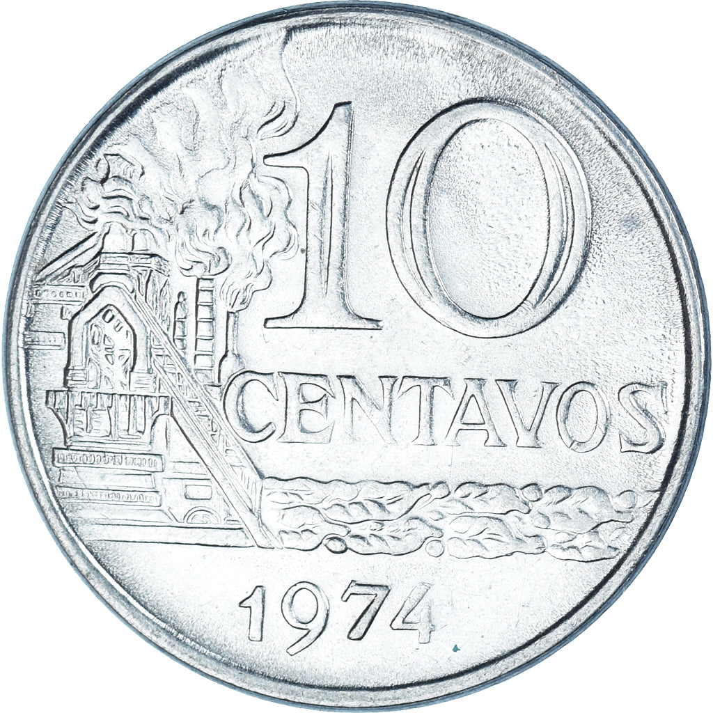 Moneta, Brazylia, 10 Centavos, 1974