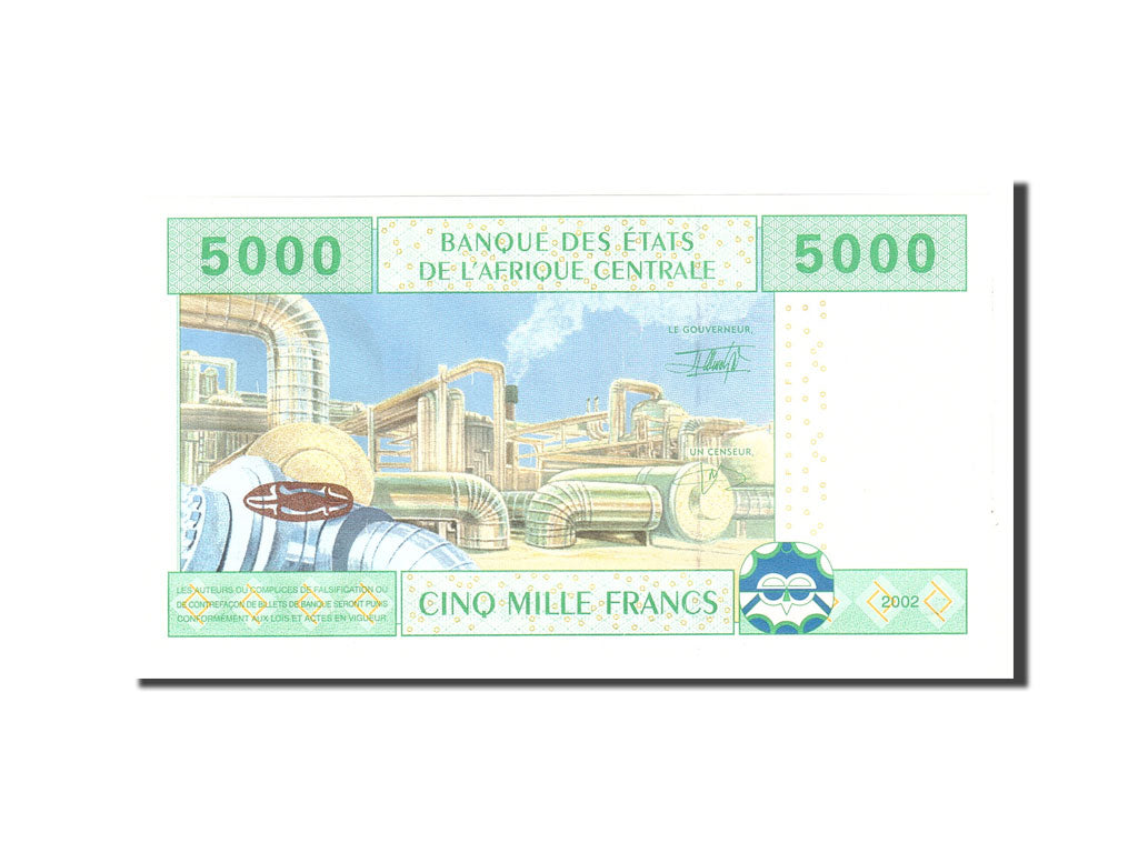 Banknote, Central African States, 5000 Francs, 2002, Undated, KM:509F