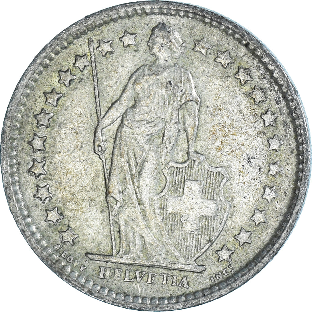 Münze, Schweiz, 1/2 Franc, 1962
