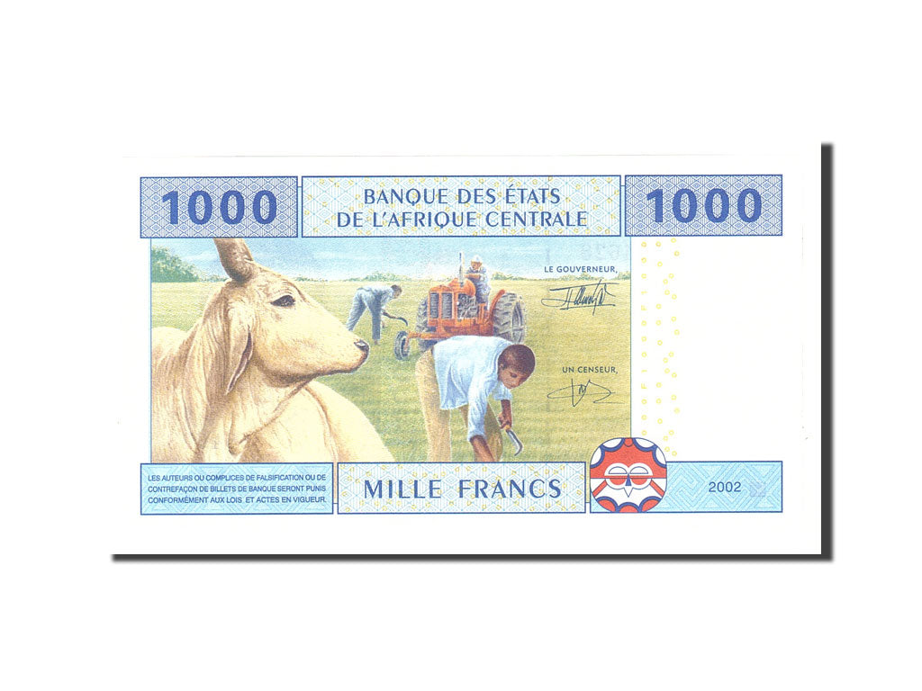 Banknote, Central African States, 1000 Francs, 2002, Undated, KM:507F