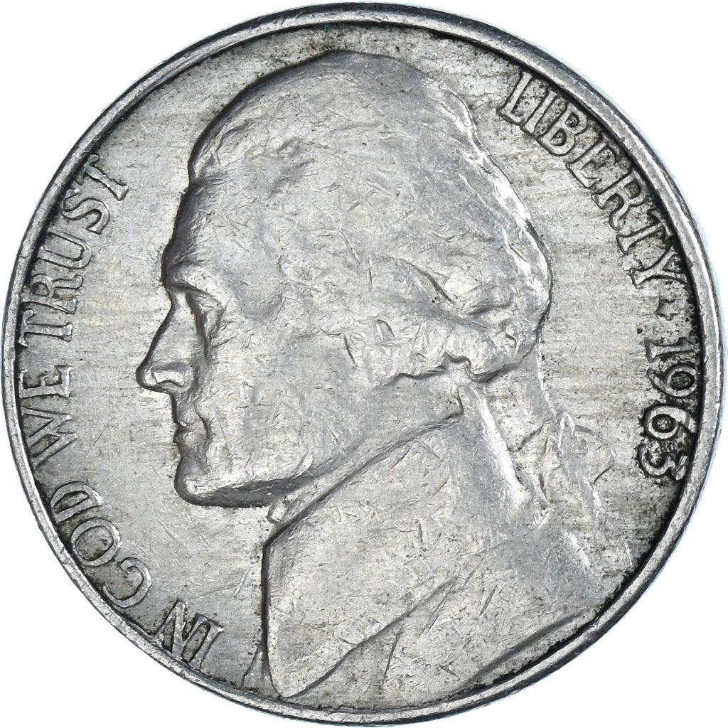 Moeda, Estados Unidos da América, 5 Cents, 1963