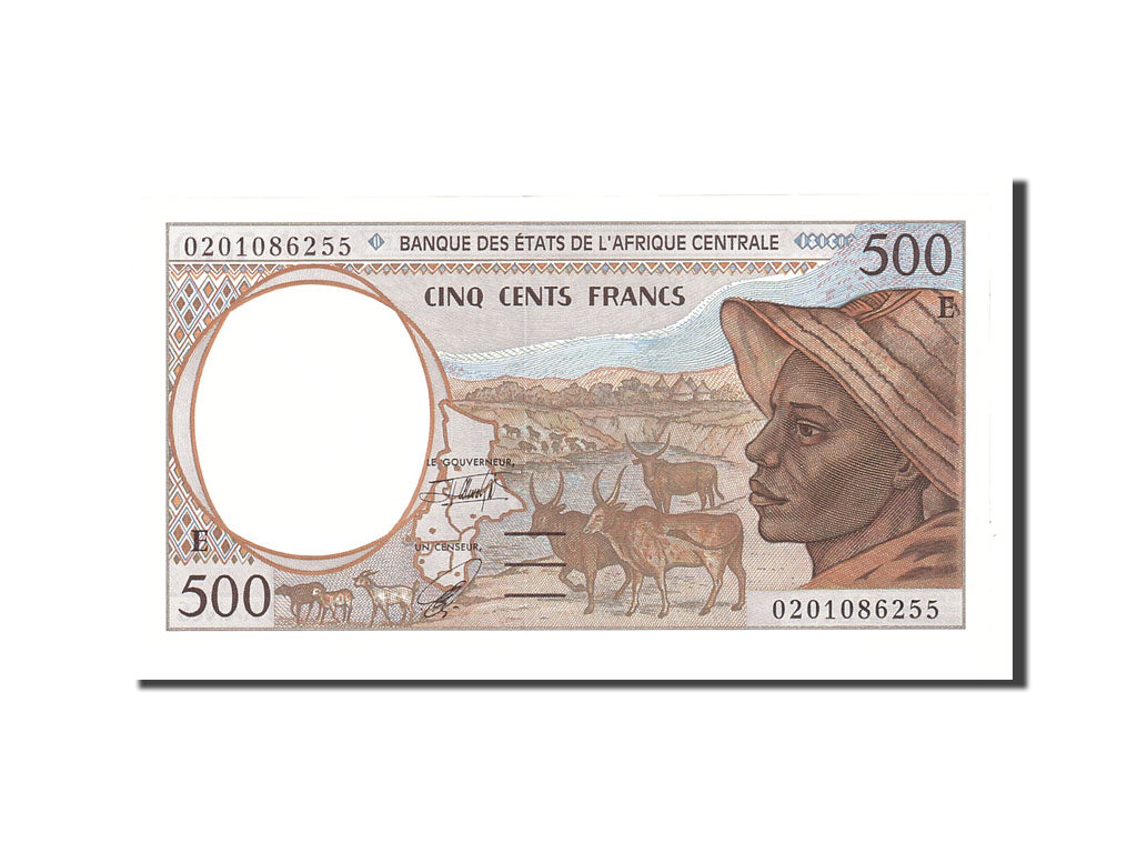 Banknote, Central African States, 500 Francs, 2002, Undated, KM:201Eh