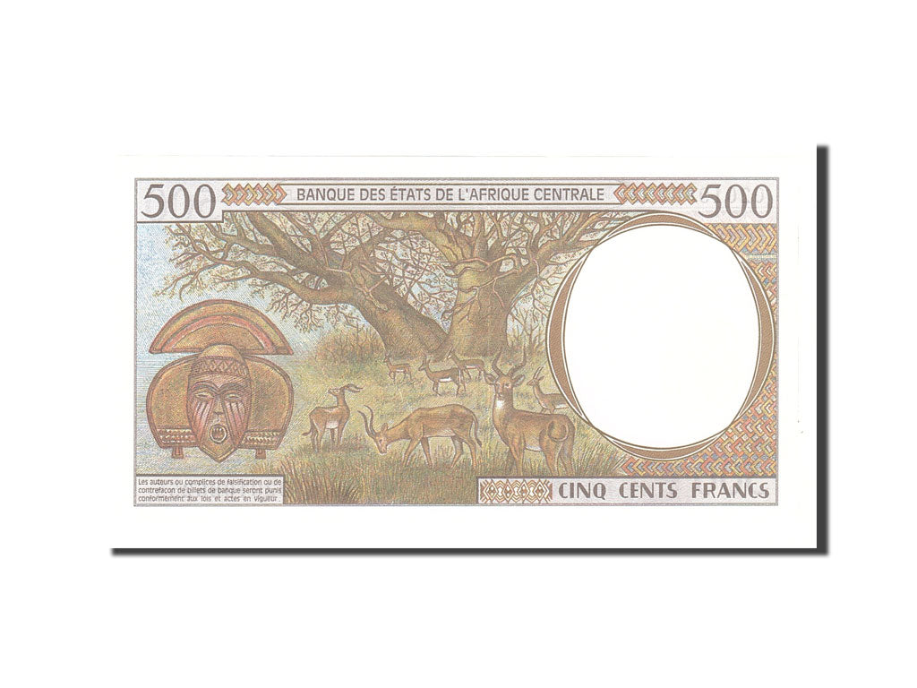 Banknote, Central African States, 500 Francs, 2002, Undated, KM:201Eh