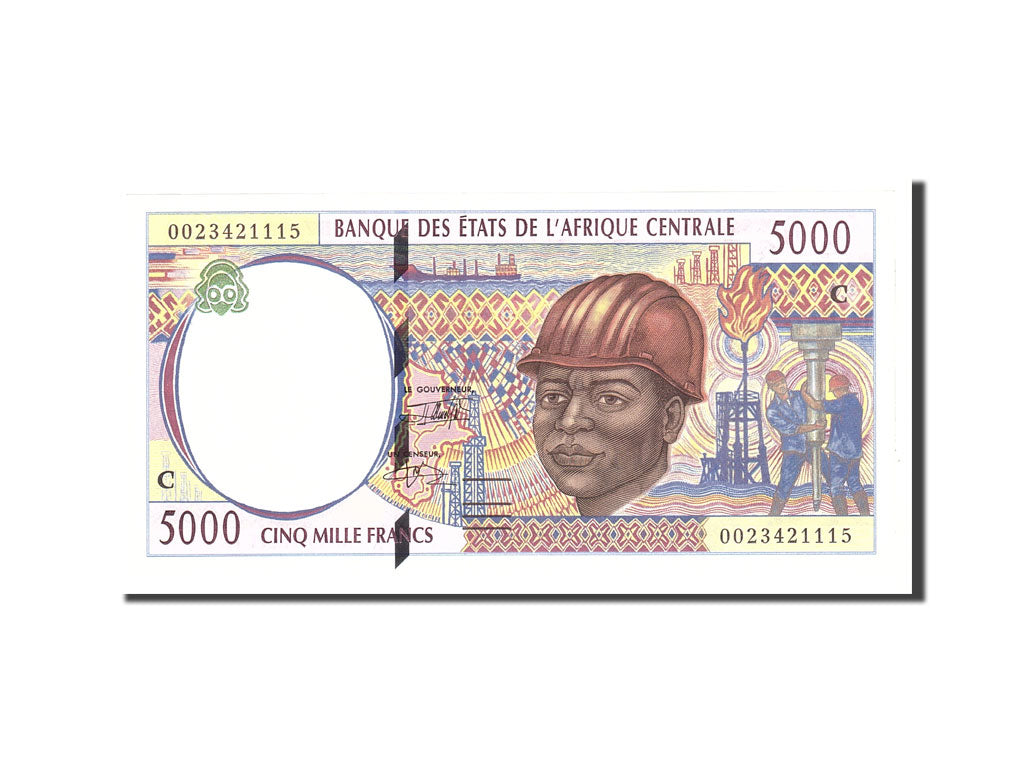 Banknote, Central African States, 5000 Francs, 2000, Undated, KM:609C