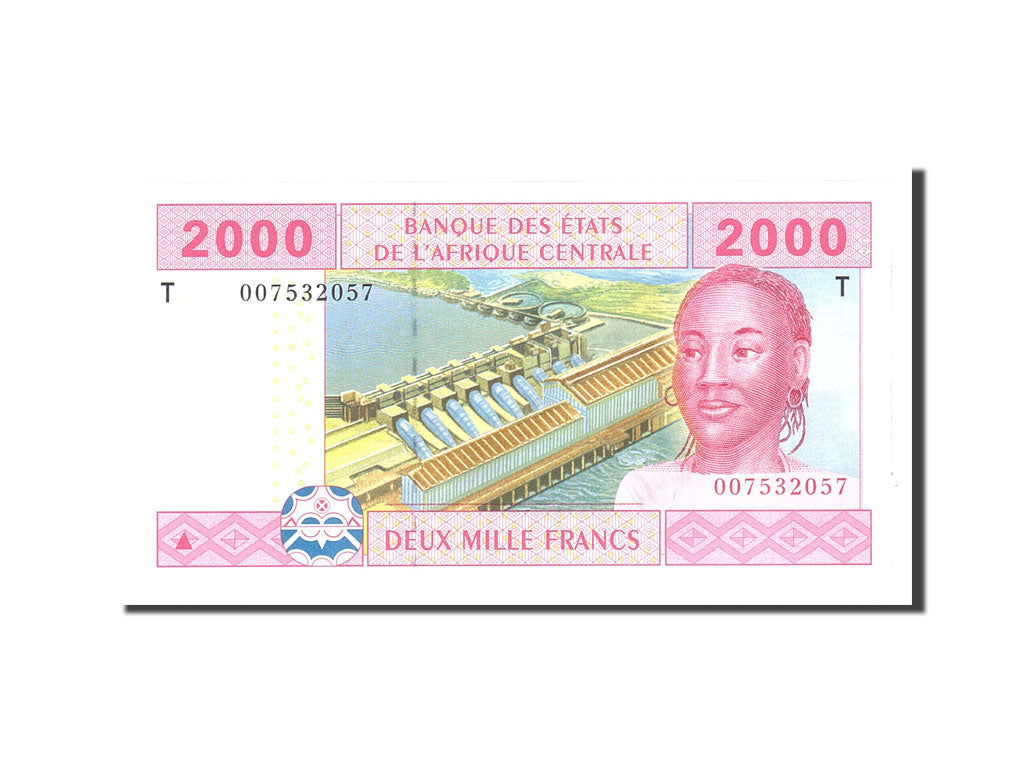 Banknote, Central African States, 2000 Francs, 2002, Undated, KM:108T