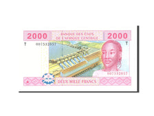 Biljet, Staten van Centraal Afrika, 2000 Francs, 2002, Undated, KM:108T, NIEUW