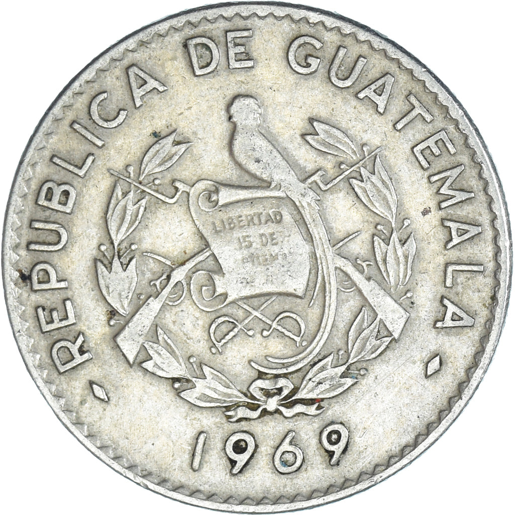 Monnaie, Guatemala, 10 Centavos, 1969