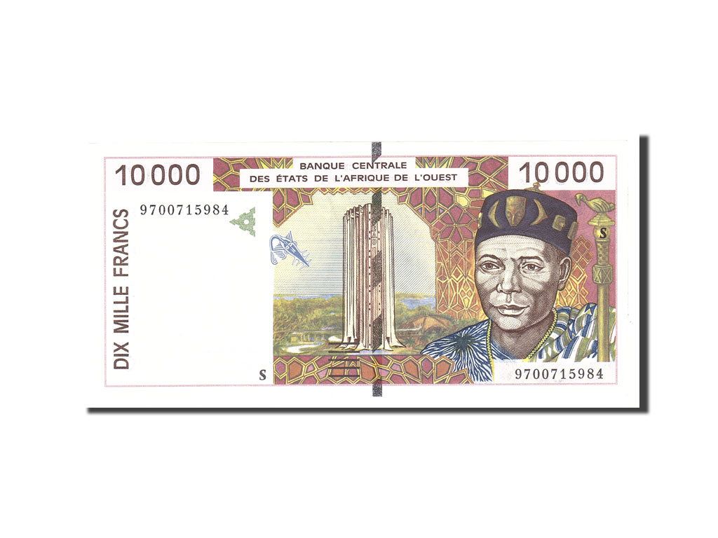 West African States, 10,000 Francs, 1997, KM:914Sa, Undated, UNC(65-70)