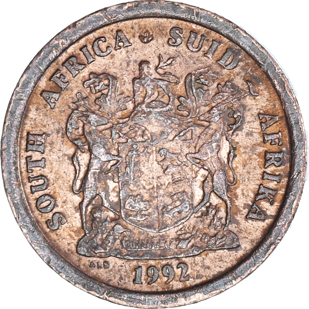Moeda, África do Sul, Cent, 1992
