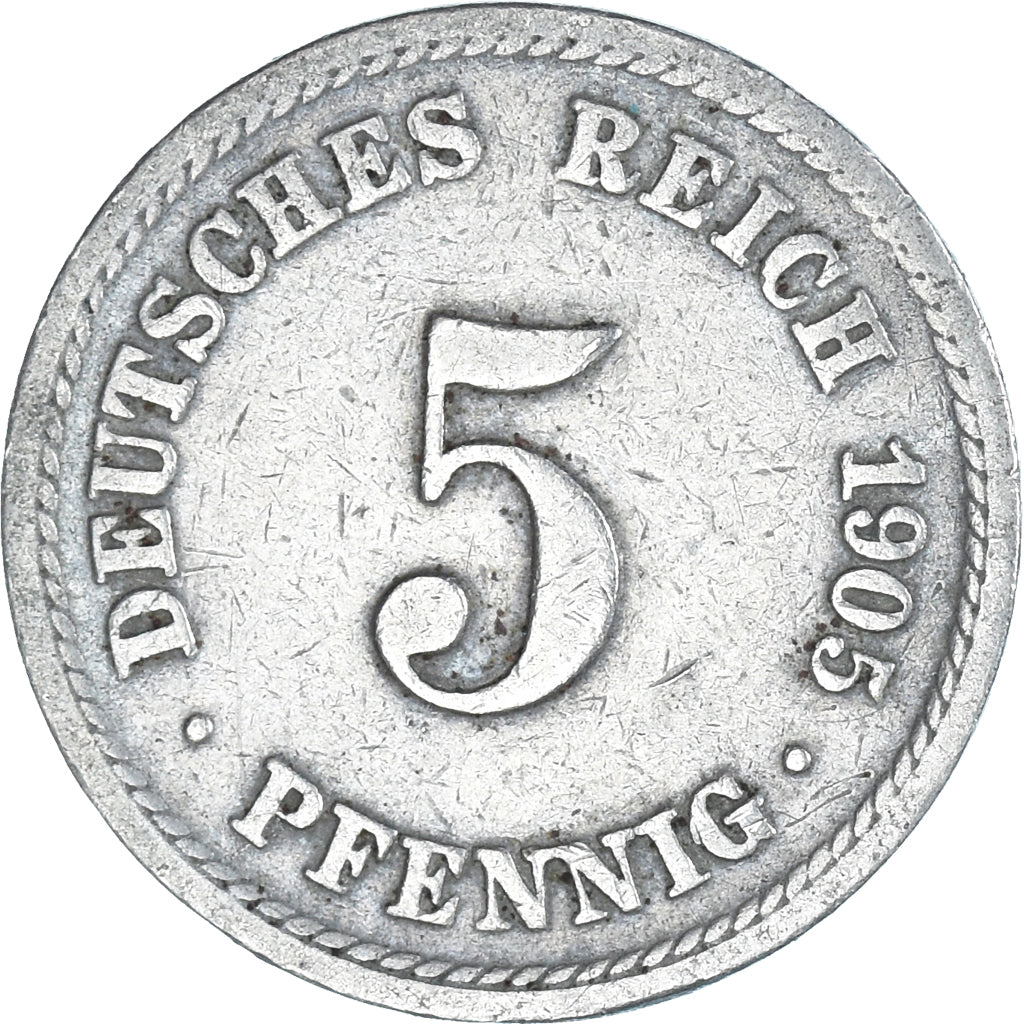 Moneda, Alemania, 5 Pfennig, 1905