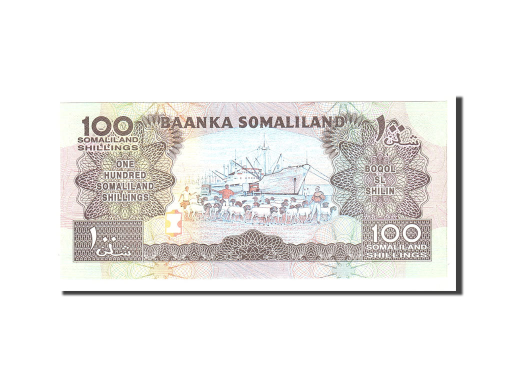 Banknote, Somaliland, 100 Shillings = 100 Shilin, 1994, Undated, KM:5a