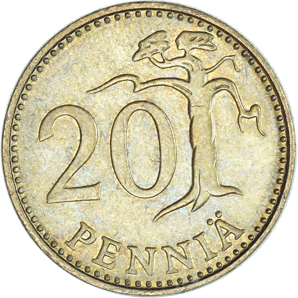 Munten, Finland, 20 Pennia, 1984