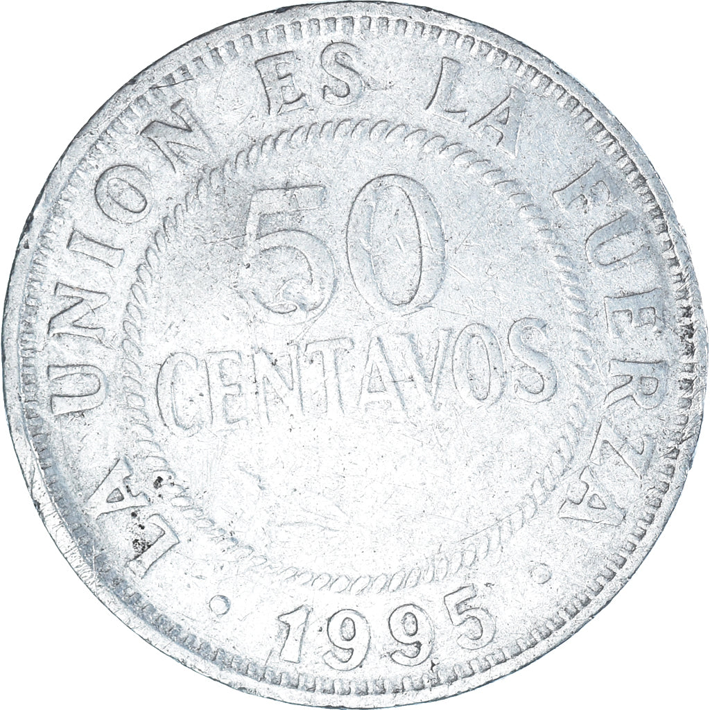 Monnaie, Bolivie, 50 Centavos, 1995