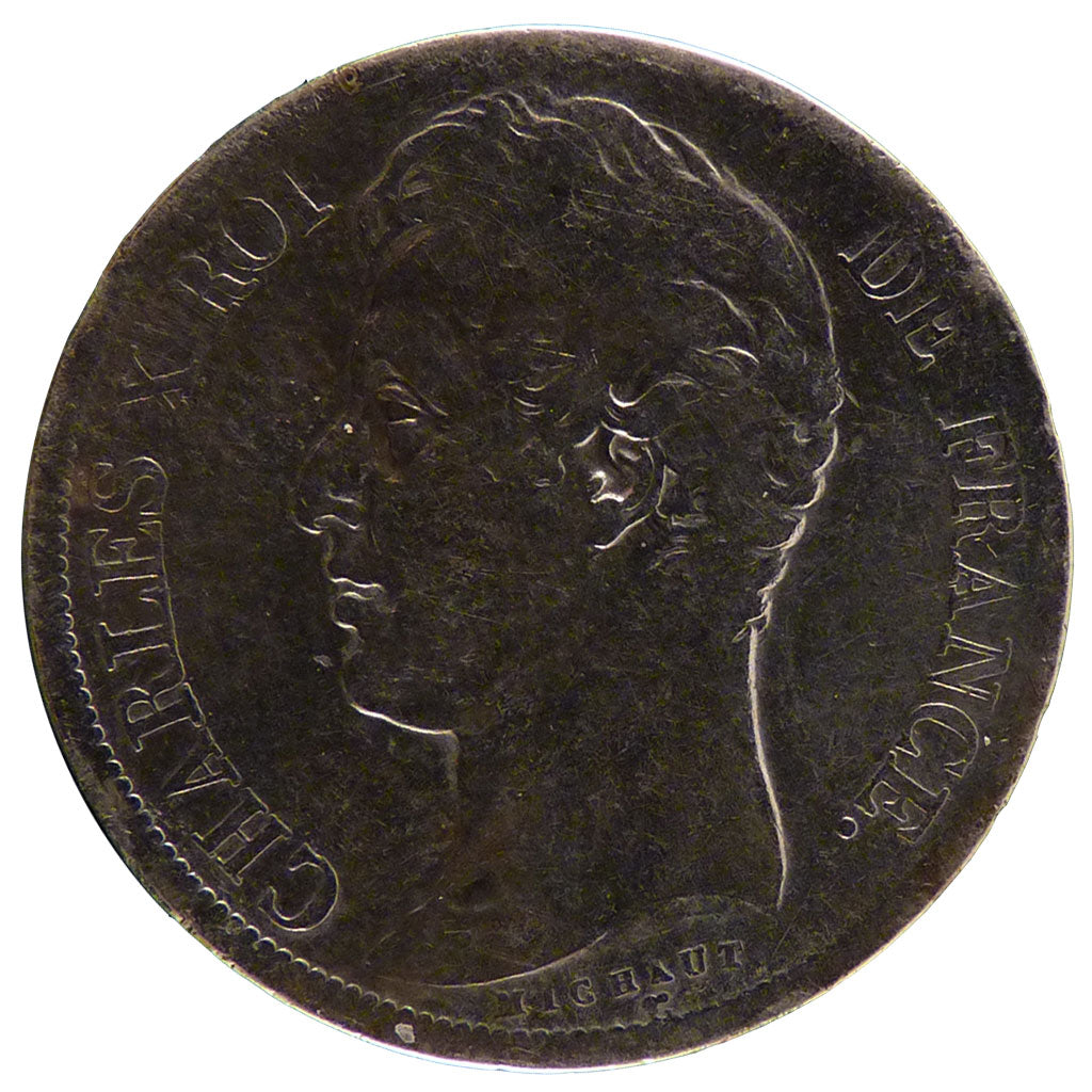 FRANCE, Charles X, 2 Francs, 1828, Paris, VG(8-10), Silver, Gadoury #516, 9.70