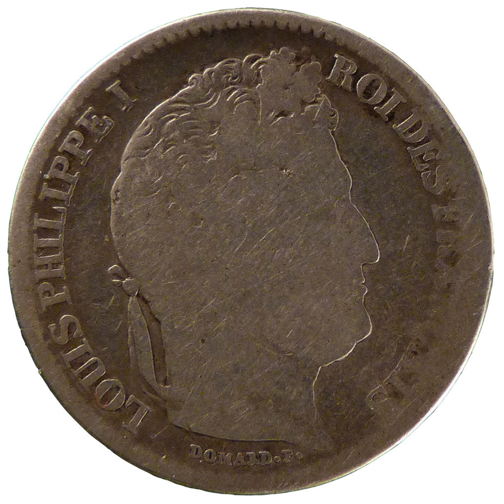 FRANCE, Louis-Philippe, 2 Francs, 1833, Lille, KM #743.13, VG(8-10), Silver,...
