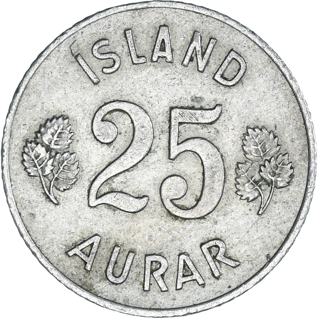 Coin, Iceland, 25 Aurar, 1961