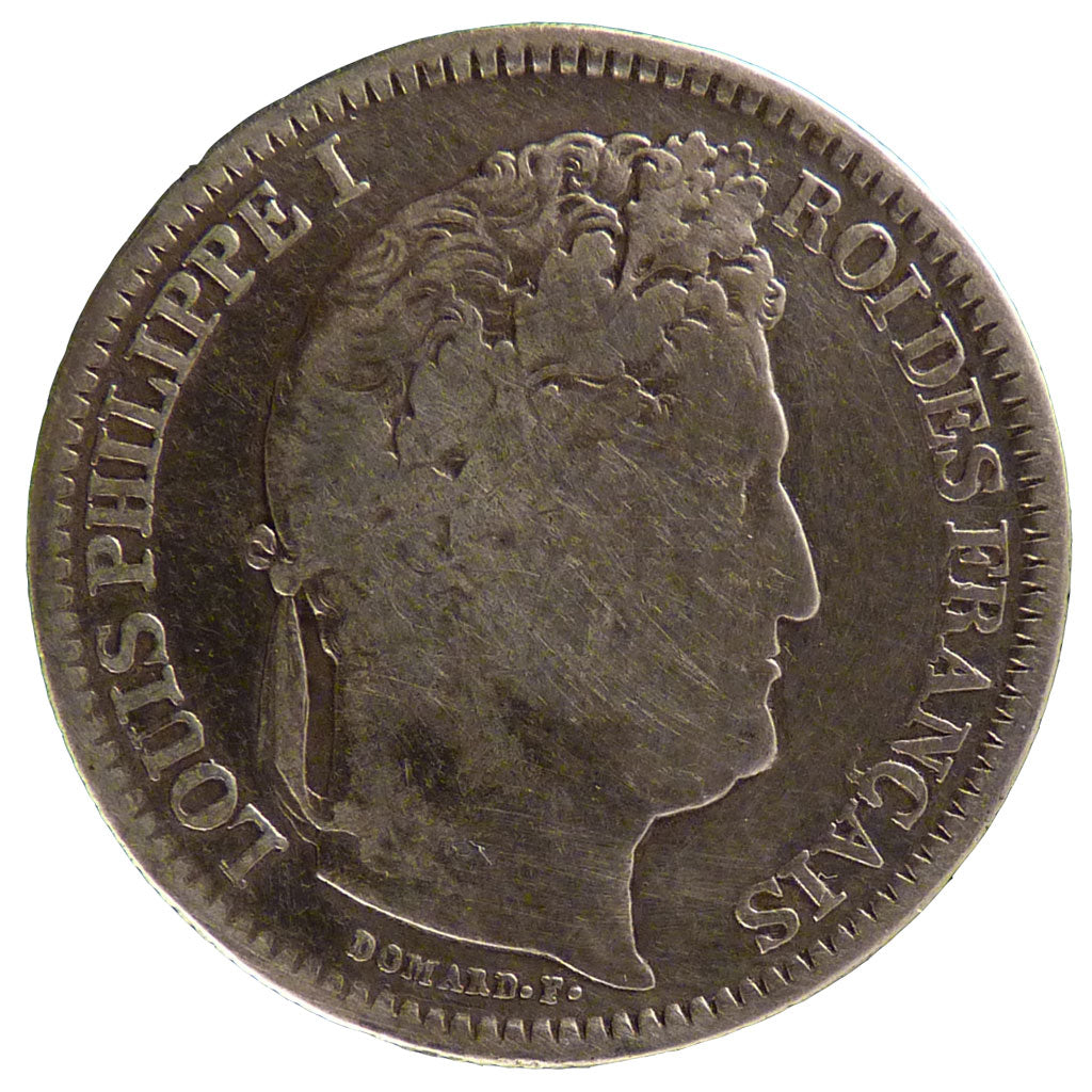 FRANCE, Louis-Philippe, 2 Francs, 1834, Paris, KM #743.1, F(12-15), Silver,...