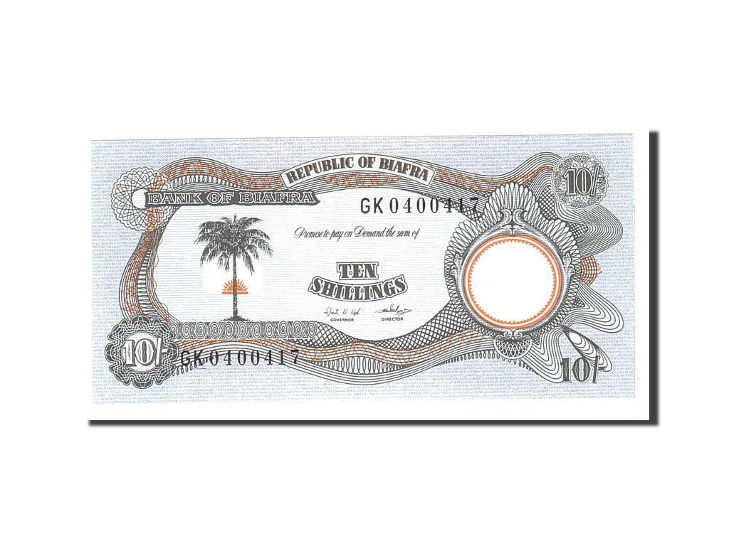 Banknote, Biafra, 10 Shillings, 1968, Undated, KM:4, UNC(65-70)