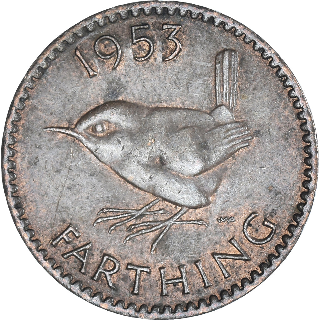 Coin, Great Britain, Farthing, 1953