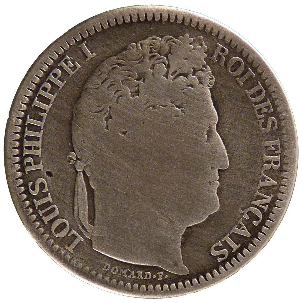 FRANCE, Louis-Philippe, 2 Francs, 1834, Lille, KM #743.13, F(12-15), Silver,...