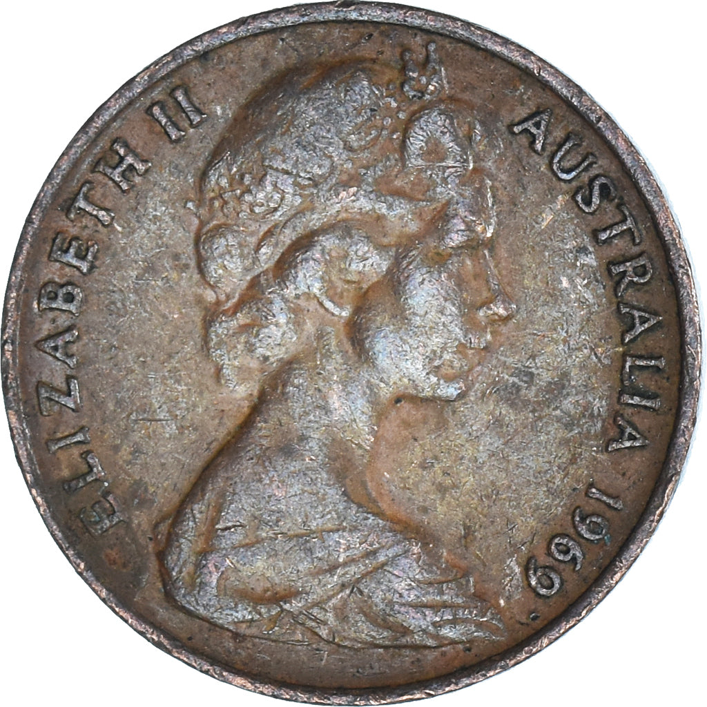 Moeda, Austrália, Cent, 1969