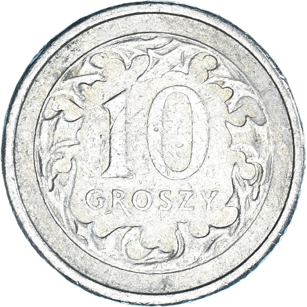 Moeda, Polónia, 10 Groszy, 1990