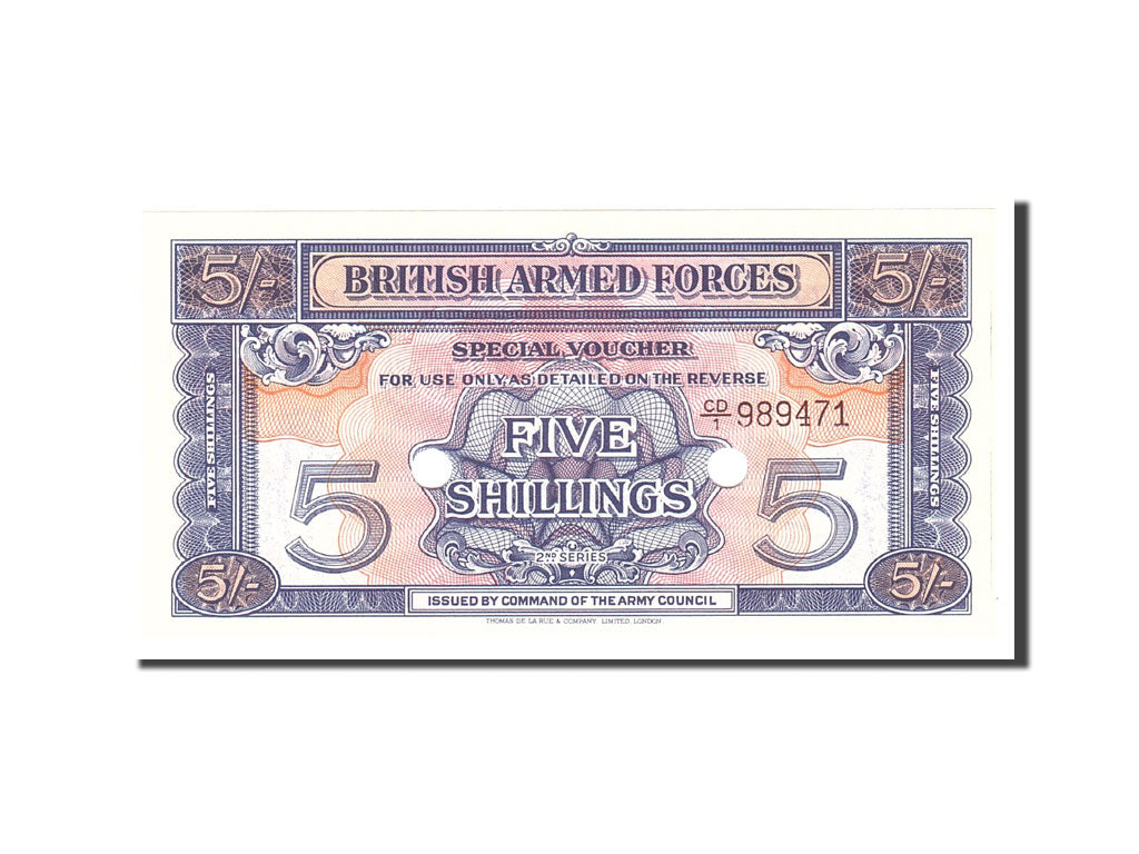 Great Britain, 5 Shillings, 1948, KM:M20d, Undated, UNC(65-70)