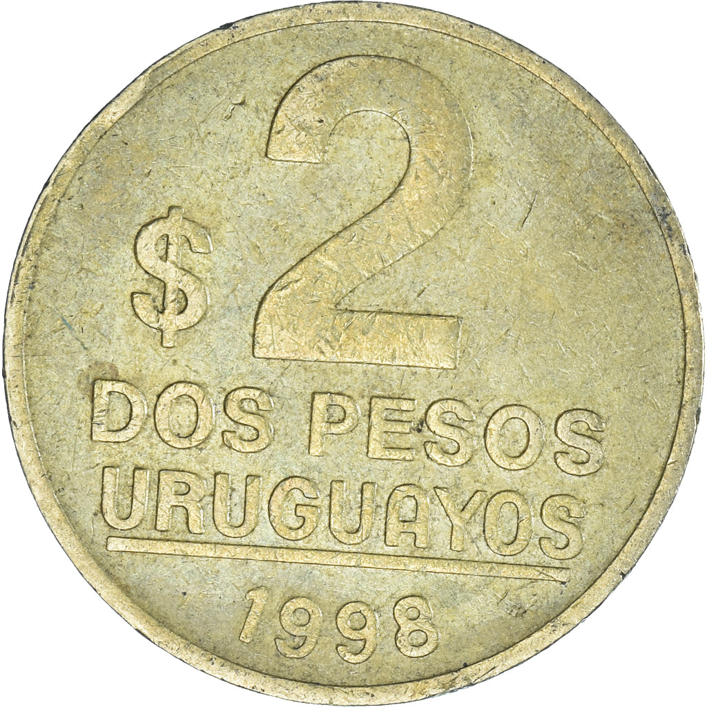 Monnaie, Uruguay, 2 Pesos Uruguayos, 1998