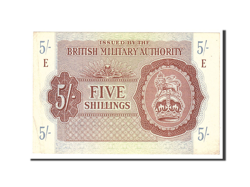 Great Britain, 5 Shillings, 1943, KM:M4, Undated, AU(50-53)