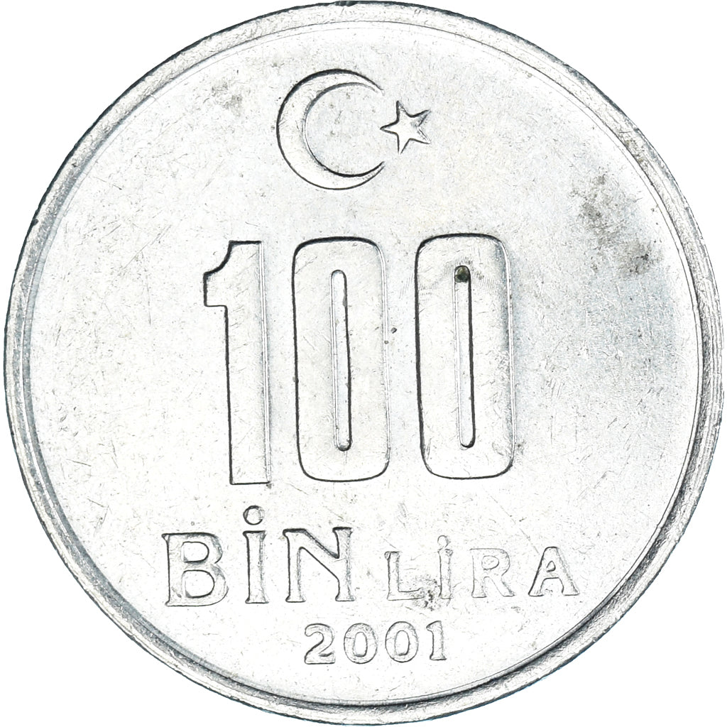 Coin, Turkey, 100000 Lira, 100 Bin Lira, 2001