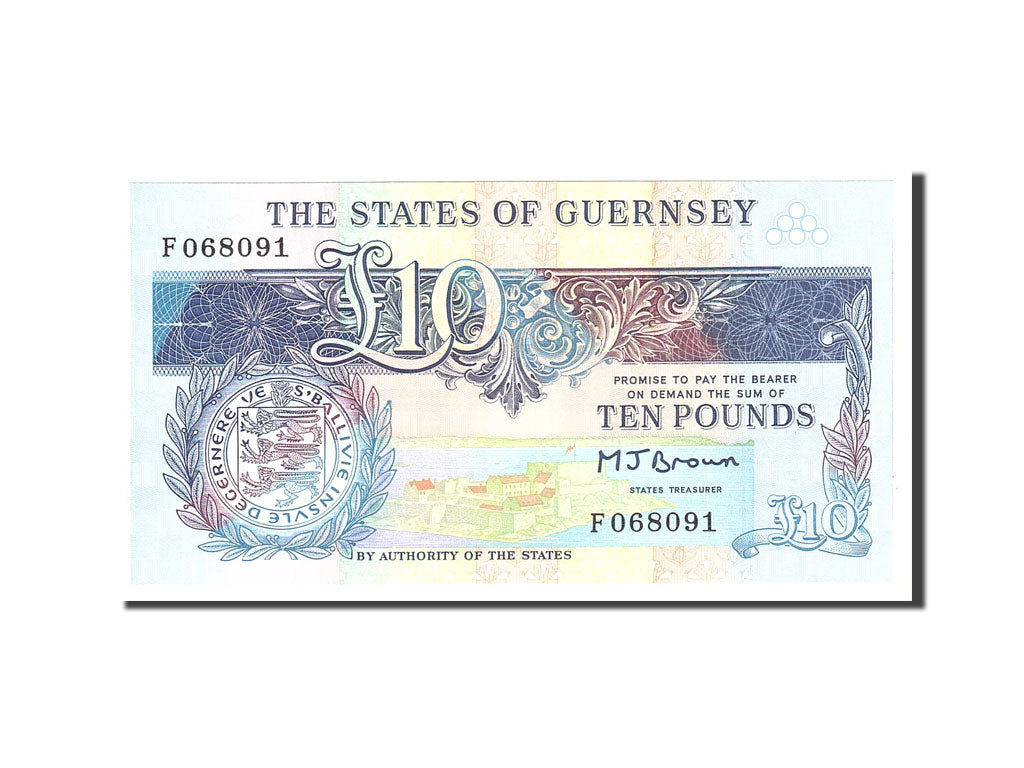 Banknote, Guernsey, 10 Pounds, 1991, Undated, KM:54a, UNC(65-70)