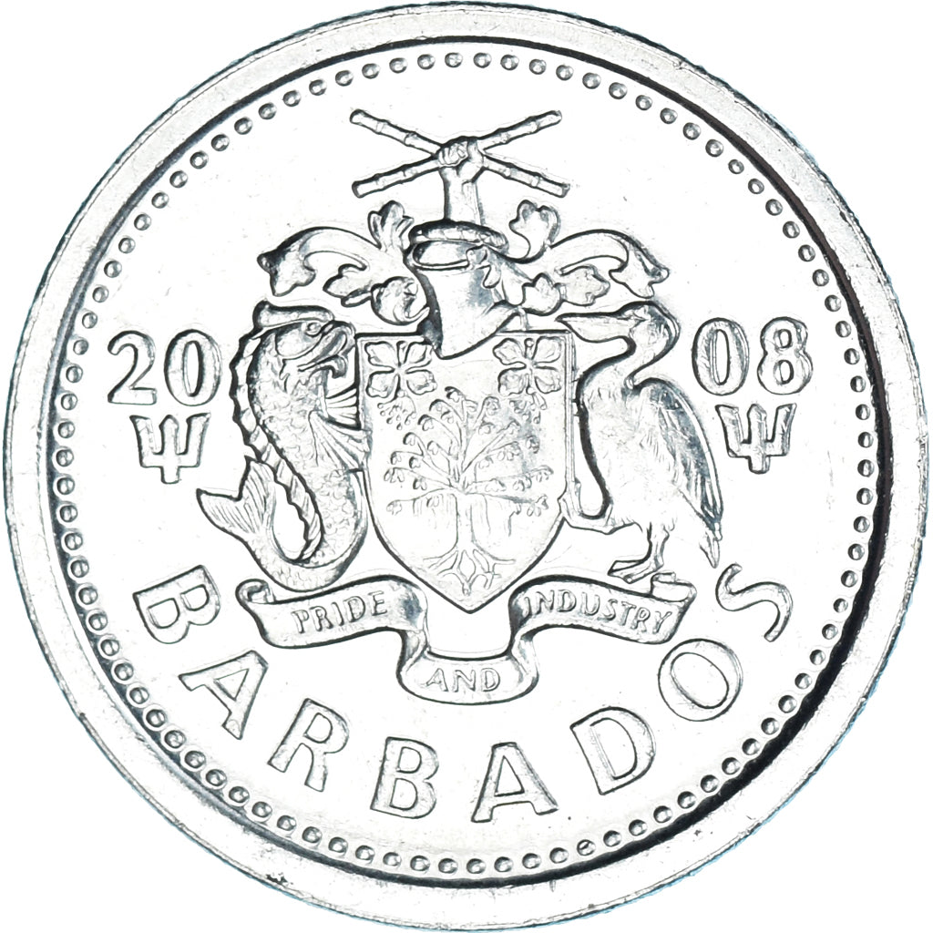 Moneda, Barbados, 10 Cents, 2008