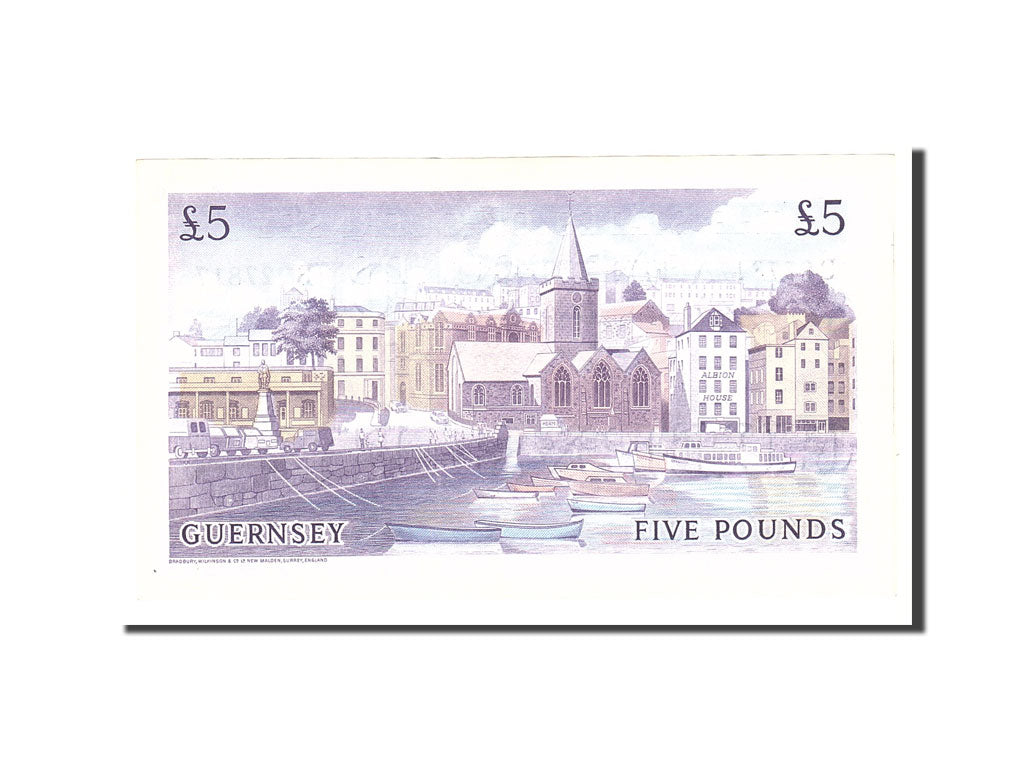 Banknote, Guernsey, 5 Pounds, 1969, Undated, KM:46c, UNC(65-70)