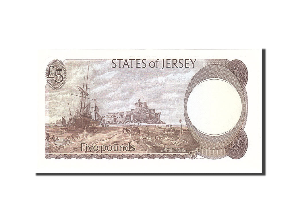 Jersey, 5 Pounds, 1976, KM:12b, Undated, UNC(65-70)