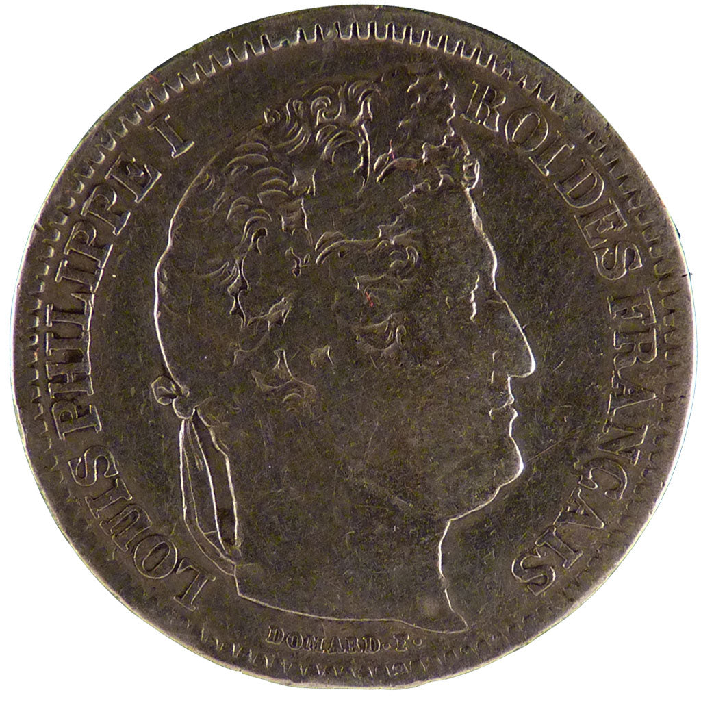 FRANCE, Louis-Philippe, 2 Francs, 1847, Paris, VF(20-25), Silver, Gadoury #520,.
