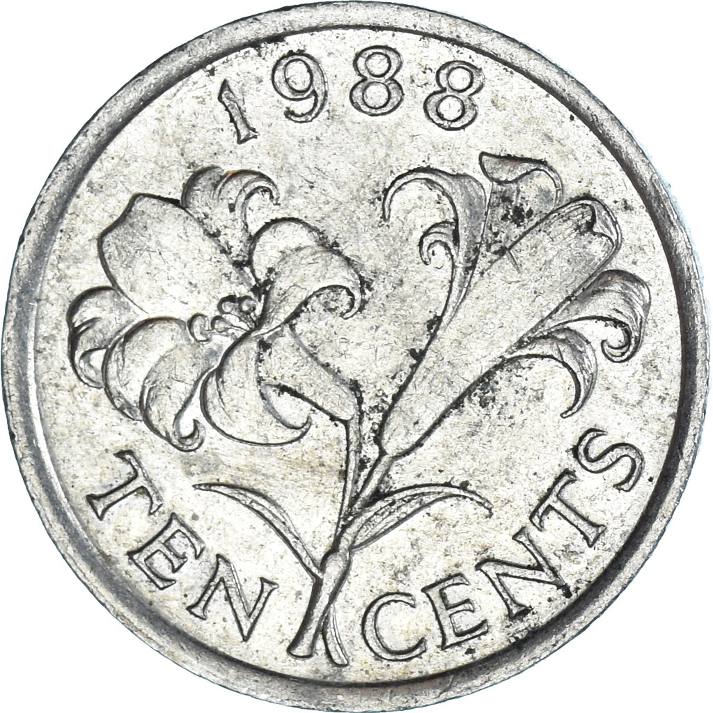 Münze, Bermuda, 10 Cents, 1988